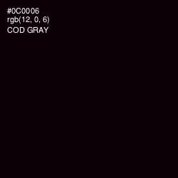 #0C0006 - Cod Gray Color Image